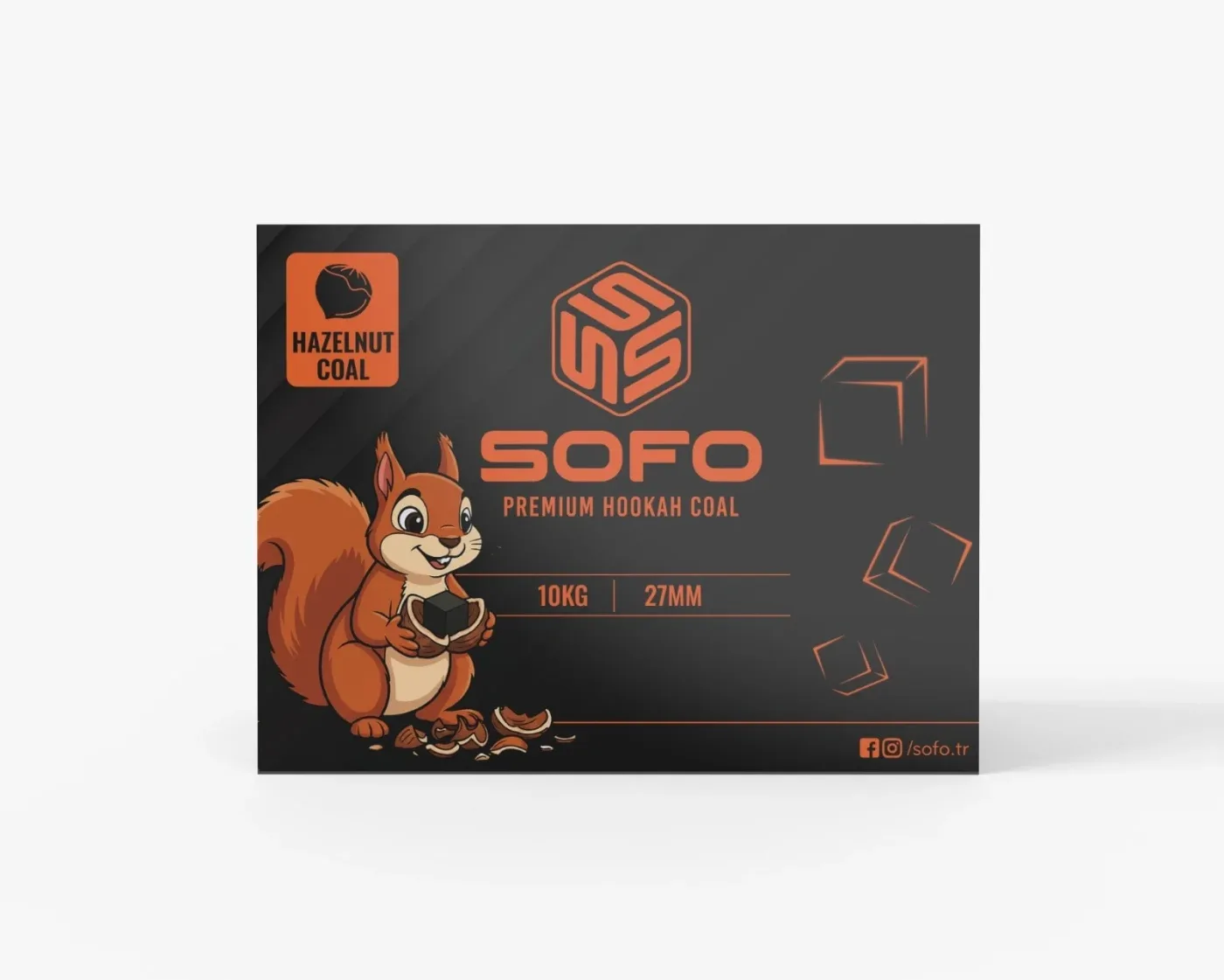 Sofo Fındık Kabuğu Kömürü 27 mm 10 Kg